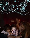 201-Piece Glow in The Dark Stars Stickers for Kids Bedroom Ceiling - Blue Glow in The Dark Wall Decals for Boys, Girls, Toddlers - Aesthetic Room Decor Gift