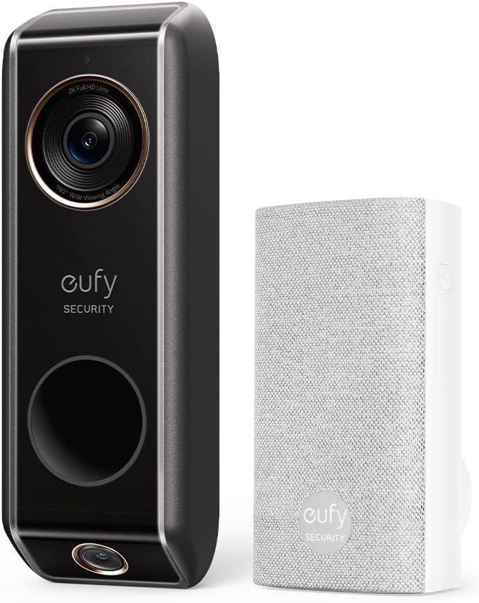 eufy Security Video Doorbell S330 Wired with Chime, Dual Cam, Delivery Guard, Security Camera, 2K HDR, No Fee, 16-24V, 30VA, Motion Alert