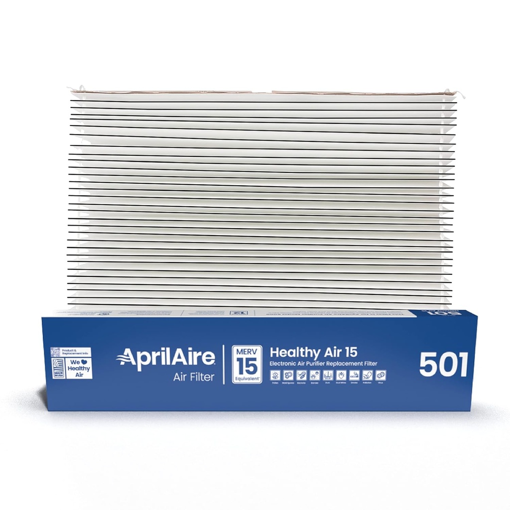Pack of 2 AprilAire 501 MERV 15 Equivalent 16x25x6 Replacement Filters for AprilAire 5000 Air Purifier