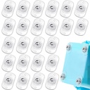 24 Pack Self Adhesive Caster Wheels Appliance Rollers Sliders Kitchen 360° Swivel Mini Universal Wheel (Clear w/ Steel Ball)