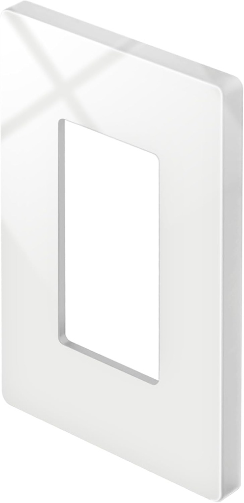 BESTTEN Gang Screwless Decorative Wall Plate, USWP4 Glossy Off White, for Light Switch, Dimmer, GFCI, USB Receptacle