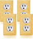 Set of 4 Rhinestone Wall Plates - Silver/Gold Single Toggle Light Switch Covers for Decorative Outlets