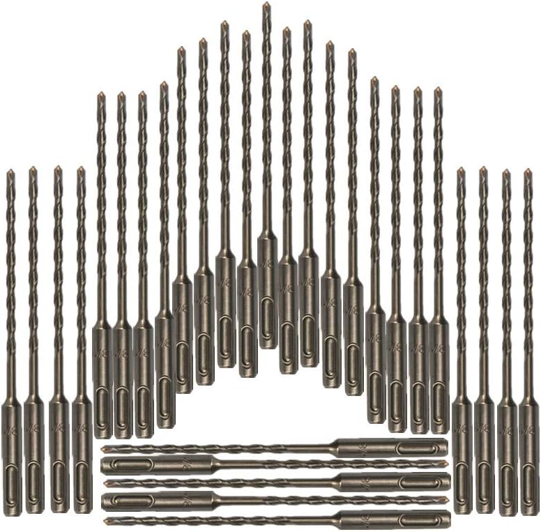 30-Piece OXTUL SDS Plus Hammer Drill Bit Set, 3/8" x 8", Masonry Drill Bits