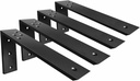 Heavy Duty WINKER Countertop Support Brackets 4 Pack - 12" x 6" x 2.5" L Bracket for Wood, Quartz, Granite, Concrete Countertops - Metal Corbels Shelf Brackets - 3/8" Thick L Shape Bracket