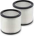 Shop-Vac 90350 90304 90333 Replacement Filter 2 Pack - Compatible with 4-16 Gallon Wet/Dry Vacuum - Washable Synthetic Material