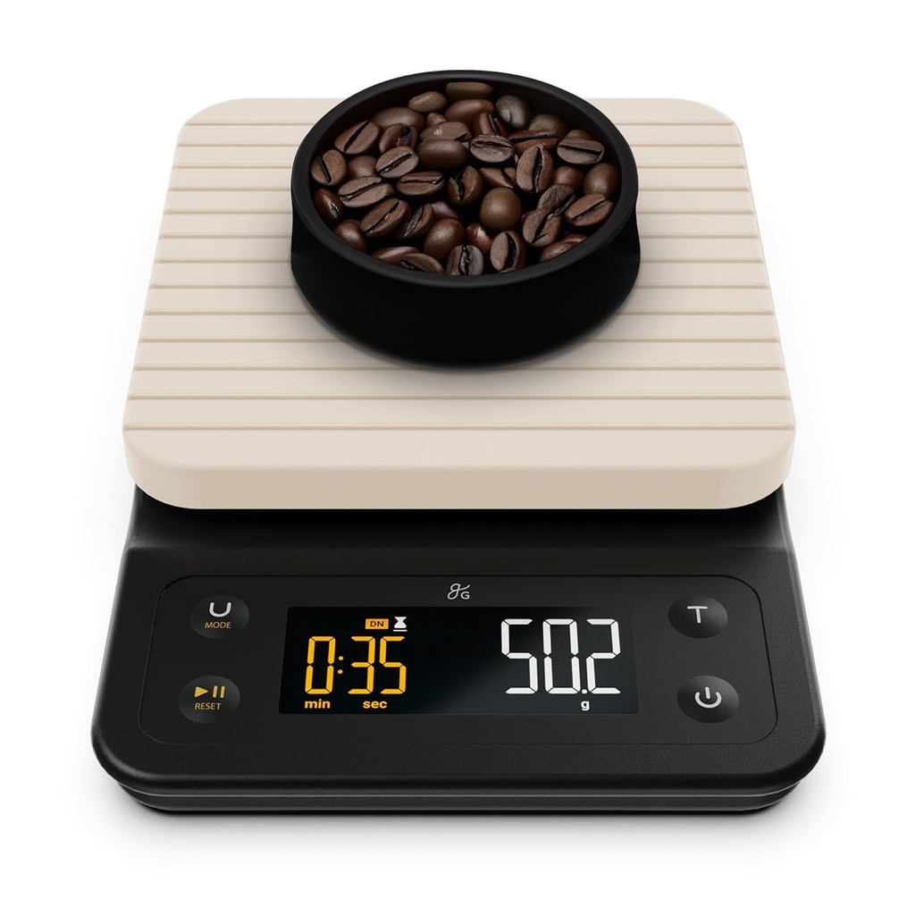 0.1g Precision Coffee Scale with Timer - 3kg Digital Scale for Pour-Over, Espresso, French Press - Birch Color