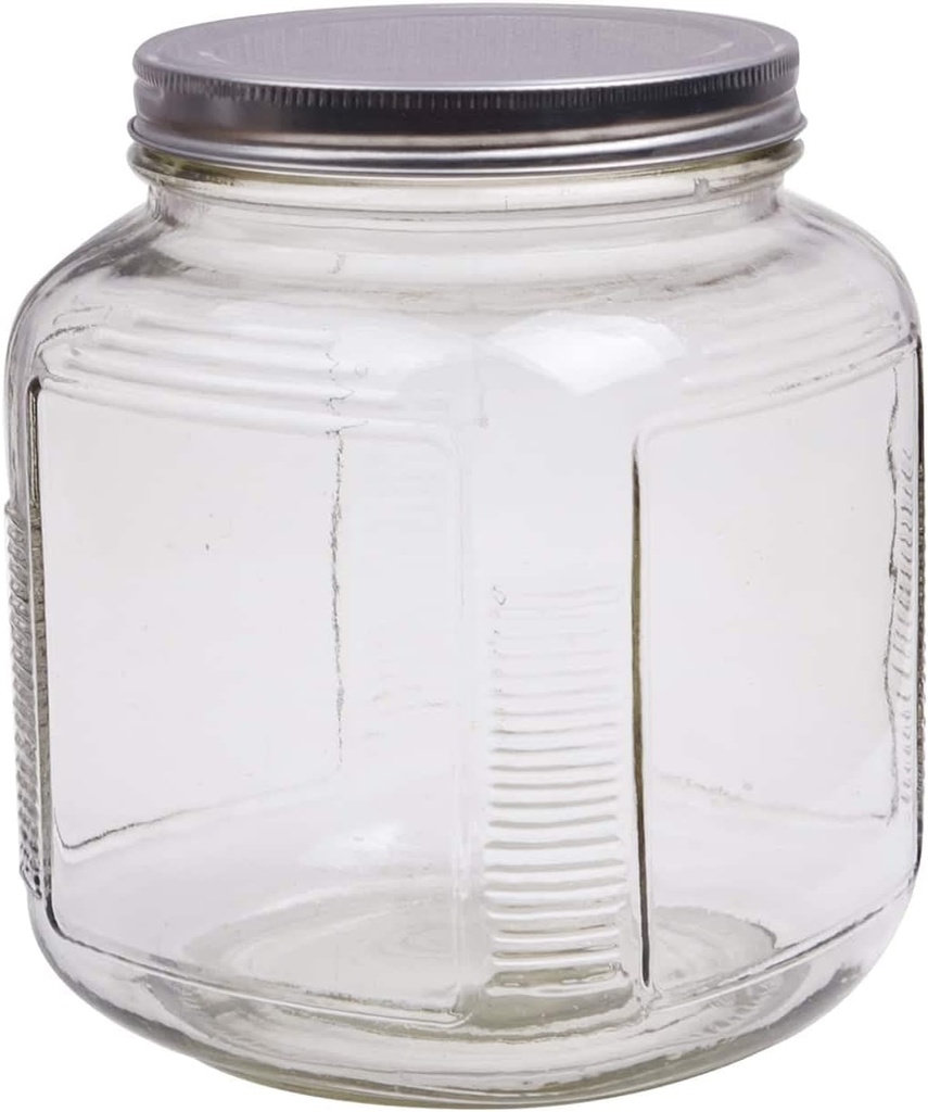 12 Pack Ashland 6.75" Square Glass Cracker Jars