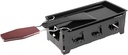 Portable Non-Stick Raclette Cheese Melter with Spatula and Foldable Handle - Black