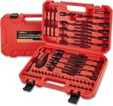 55-Piece Magnetic Nut Driver Set with 6" Long Drivers for Impact Drill - SAE & Metric, Long Screwdriver Bits, Cr-V Steel Hex Shank Nut Setter with T-Handle Wrench