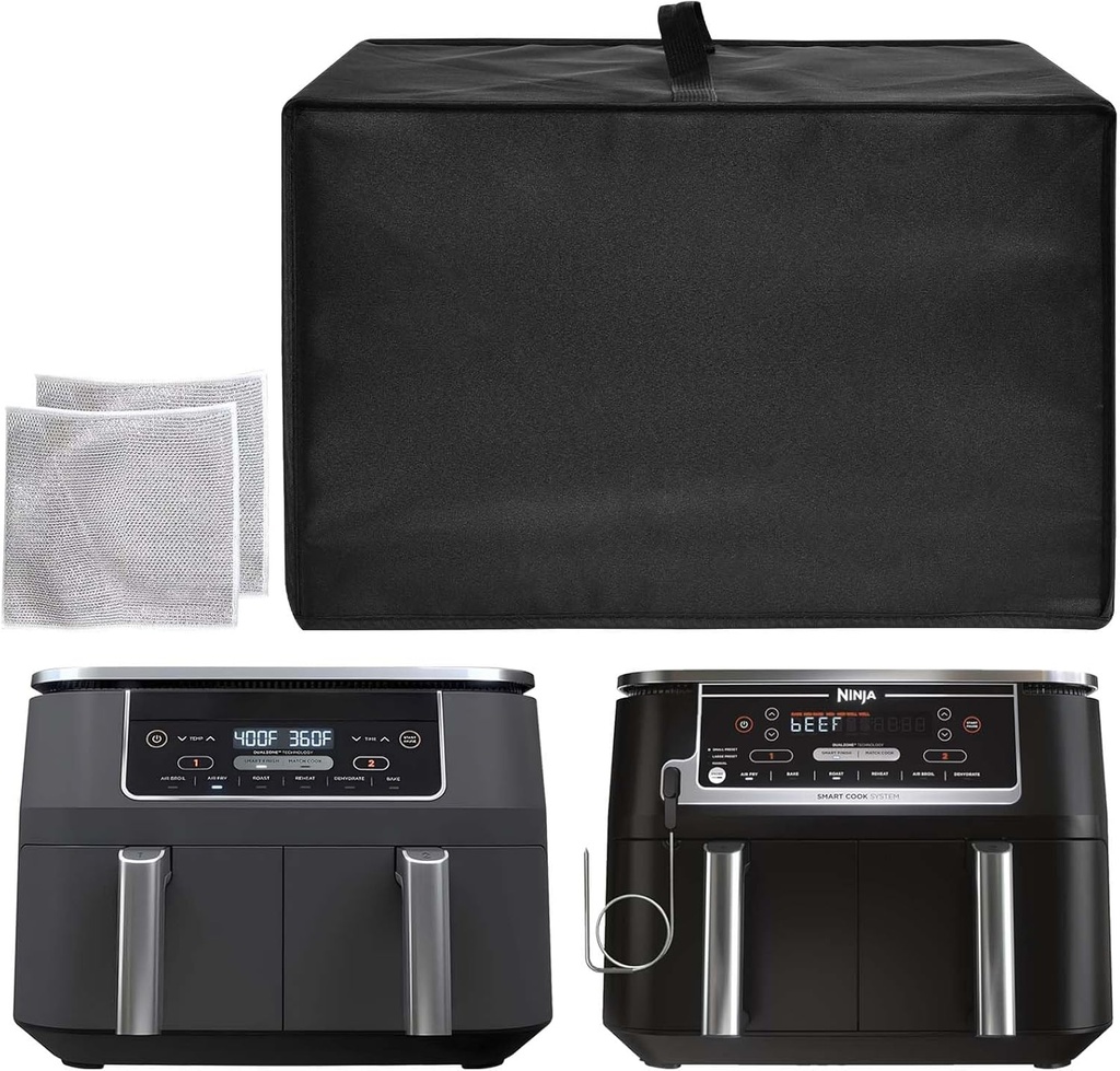 Waterproof Dust Cover for Ninja 6-in-1 Dual Zone Smart Air Fryer - Compatible with DZ401/DZ550/DZ201/DZ302/DZ071 - Heat-Resistant 600D Nylon
