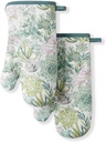Green Martha Stewart Succulents Oven Mitts 2-Pack Set, 7"x13