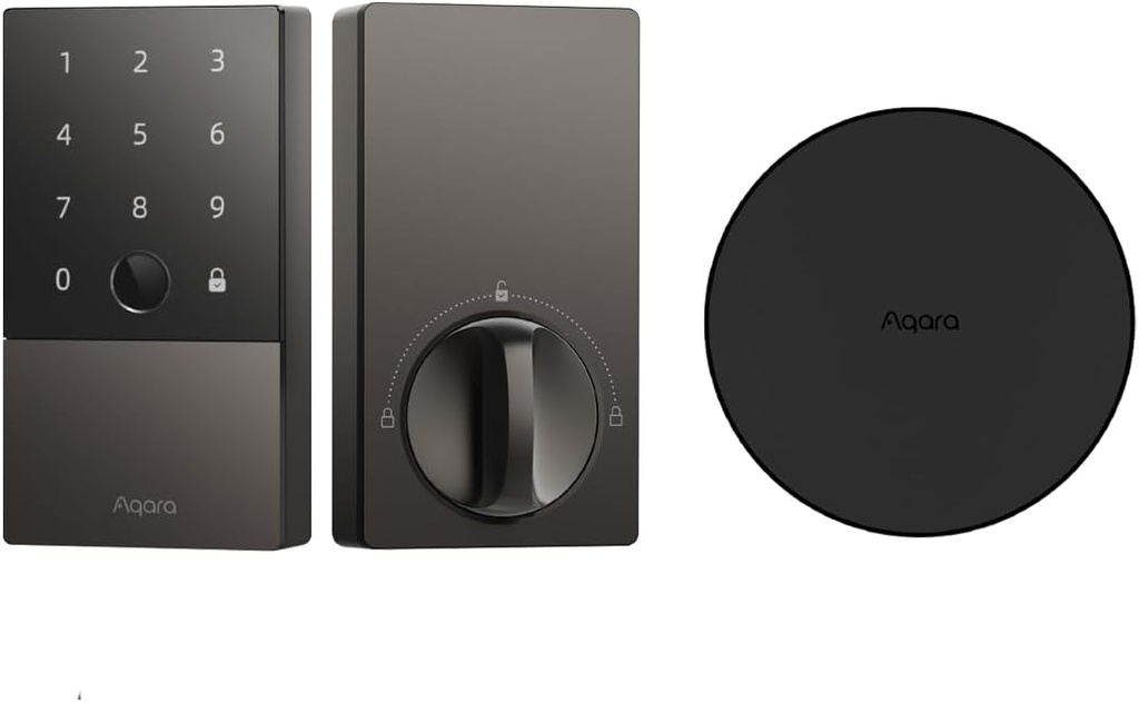 Aqara Smart Lock U100 Plus with Aqara Smart Hub M2 - 2.4 GHz Wi-Fi Compatible