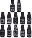12 Pack of Blue Panda 12 oz Black Neoprene Bottle Sleeves with Zipper - Ideal for Beer, Soda, and Beverages