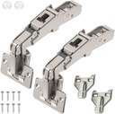 Pack of 2 Blum 170 Degree (B71T655) Full Overlay Self Close Nickel Hinges with Bumpers & Screws