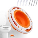 Universal Toilet Flange Repair Kit for 4" and 5" Drains, Easy Install with Perfect Seal to Prevent Gas Leakage
