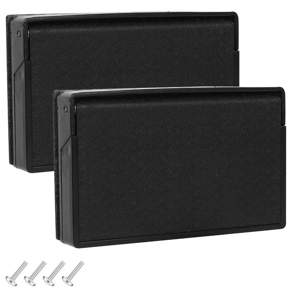 2-Pack Black RV Exterior Power Outlet Cover Plate for GFI/GFCI Receptacles - Weatherproof Seal, Durable Thermoplastic