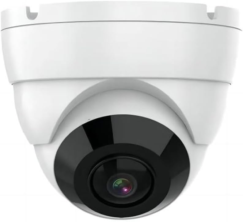 Outdoor 4K 8MP PoE IP Dome Security Camera with 180° Ultra Wide Viewing Angle, H.265 Compression, 30ft Night Vision, IP66 Waterproof, Compatible with Hikvision NVR, Blue Iris, NDAA Compliant