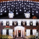 176 Drop LED Christmas Lights 82ft 8 Modes Fairy Hanging String Lights Waterproof for Holiday Wedding Party Decor (Cool White)