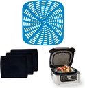 Silicone Air Fryer Liners & Grill Mats Set for Ninja Foodi AG301 - Non-Stick Reusable Accessories