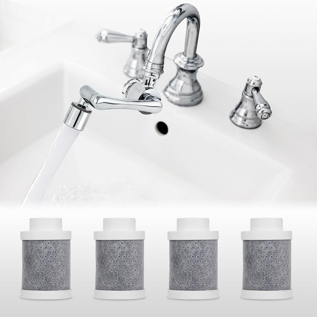 4-Piece Carbon Fiber Replacement Set for 1080 Rotating Faucet Water Filter - Pure Quality