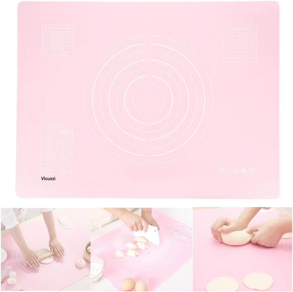 Food-Grade Silicone Baking Mat for Non-Stick Rolling Dough and Pastry Making in the Kitchen - Nonslip Oven Mat for Cookies