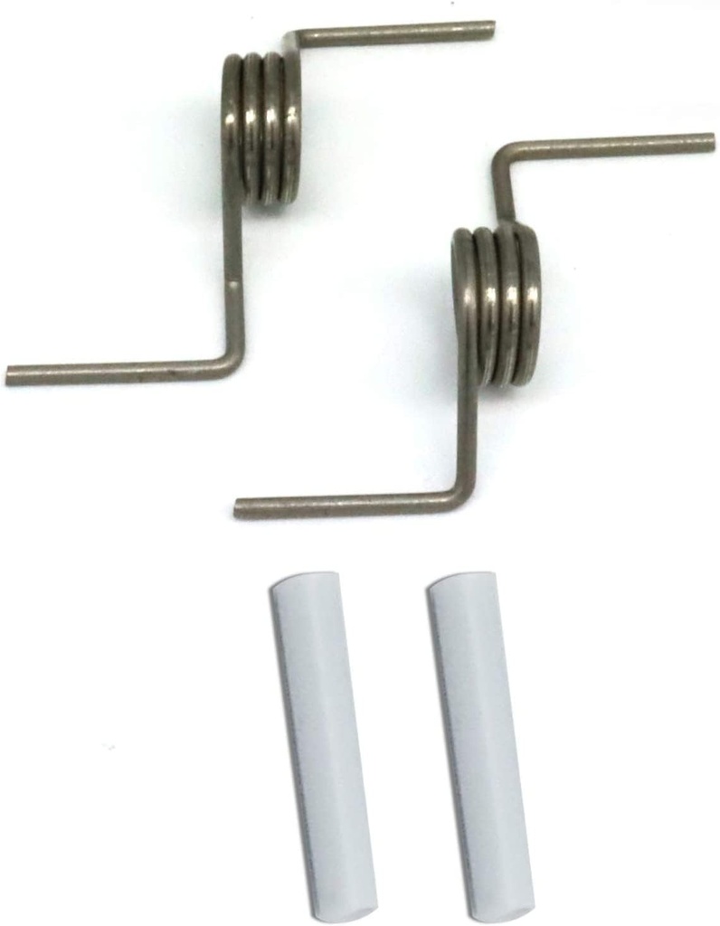 2-Pack DA81-01345B OEM French Door Springs and White Sleeve Pins for Samsung Refrigerator