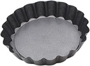 6-Piece Mini Muffin and Tart Mold Set for Baking Bread, Cake, and Pie - Black Chrysanthemum Design - Round Griddle Loaf Pan - Bakeware Moulds