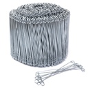 American Wire Tie 16-Gauge Double-Loop Rebar Wire Ties - 6" Length, Galvanized Steel, 1000 Pack