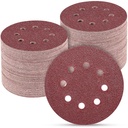 100 Pack 5 Inch Sanding Discs - 60 Grit - Hook and Loop Sandpaper for Random Orbital Sander
