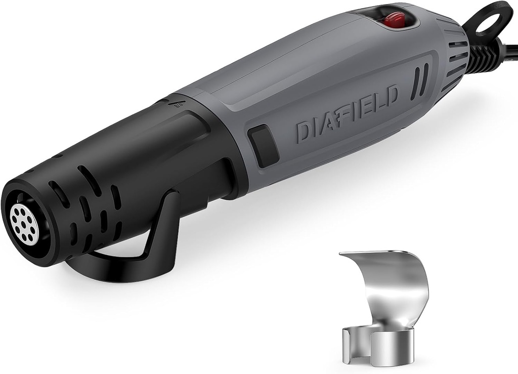 Mini Heat Gun with 2 Temperature Settings, Fast Heat Tool for Epoxy Resin, Craft, Embossing, Shrink Wrapping - Overload Protection & Long Cable