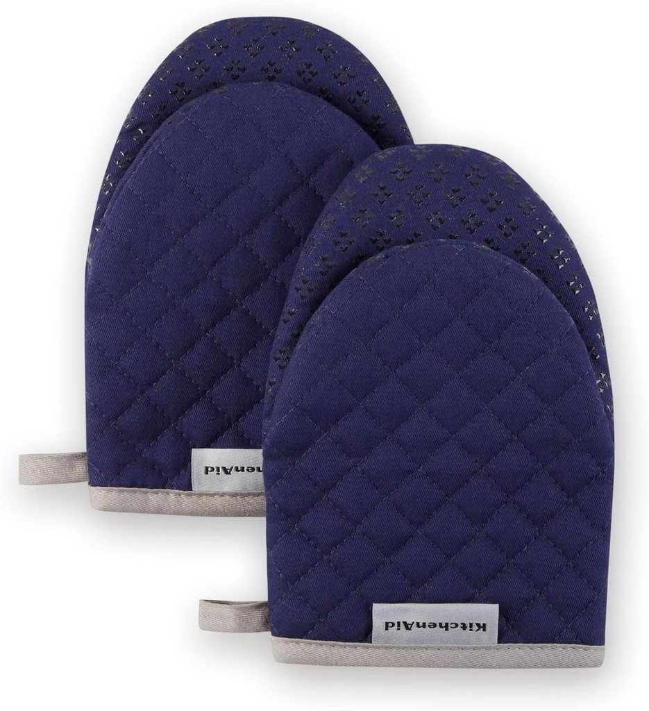 KitchenAid Asteroid Cobalt Mini Oven Mitt Set - 5.5"x8
