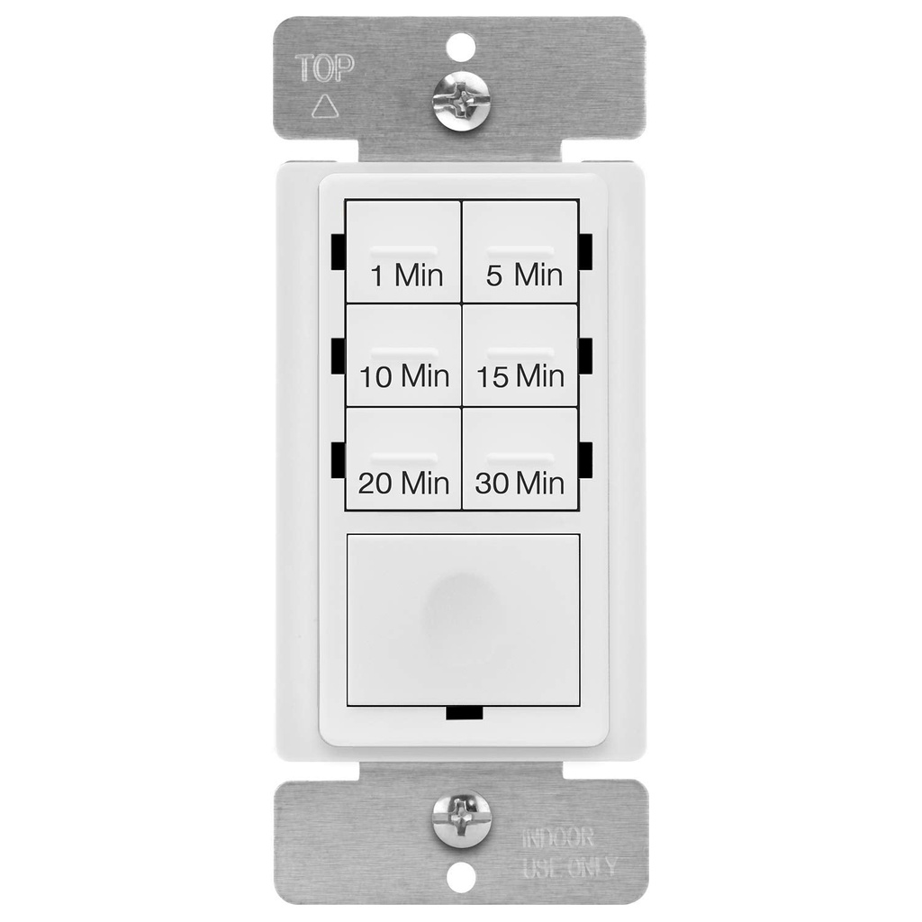 ENERLITES Bathroom Fan and Light Countdown Timer Switch - 1-30 Min, Neutral Wire, UL Listed - White