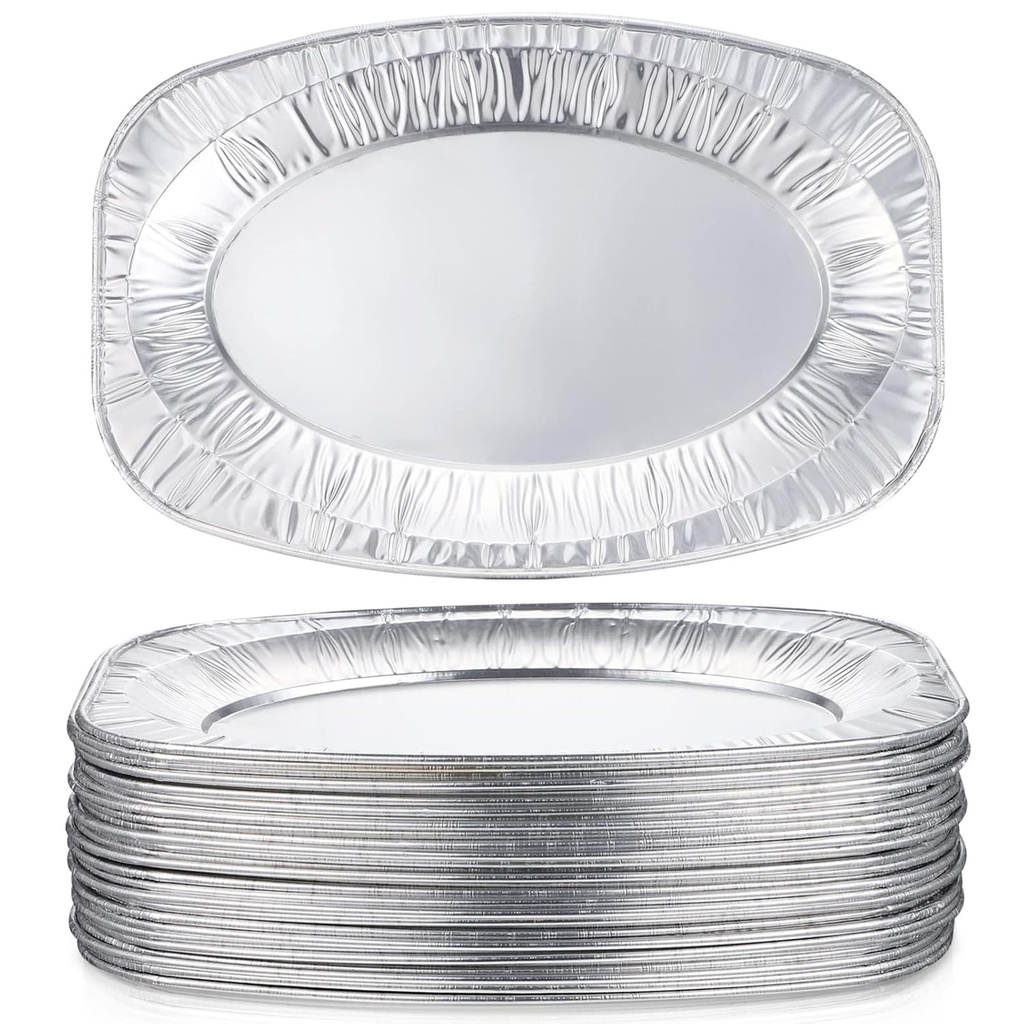 30Pcs Disposable Aluminum Foil Baking Pans for Cooking, Steaming, Heating, and Storing Food