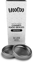 50 WooGoo Canning Lids & Rings Set - 86mm Wide Mouth Jar Lids w/ 10 Rings