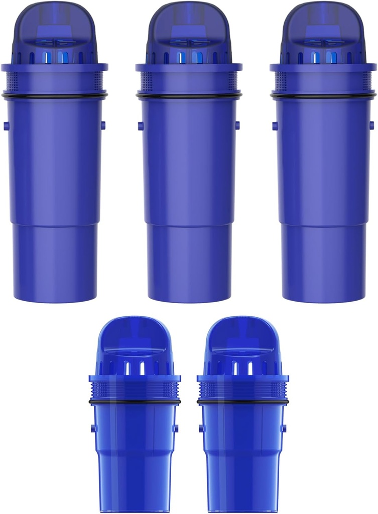 5-Pack Aqua Crest NSF Certified Replacement Filter for Pur Water Filter Pitchers and Dispensers - Compatible with CRF950Z, PPF951K, PPF900Z, DS1811Z, PPT711, PPT111, CR-1100C