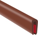 Flexible Rubber Edge Trim, 10Ft U Channel Protector for Car Doors, Sheet Metal Parts - Brown Color, Self Adhesive Edge Guards for Sharp Edges