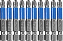 10-Piece Hex Magnetic Impact Screwdriver Bit Set PH3 2" Power Tool - Anti Slip Phillips Head