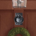 Black Antique Cast Iron Door Knocker - Handcrafted Metal Magician Design