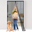 Iduontis Magnetic Screen Door 32x78 - Heavy Duty Mesh Curtain Keeps Bugs Out - Hands Free Entry - Pet & Kid Friendly - Size 34x80