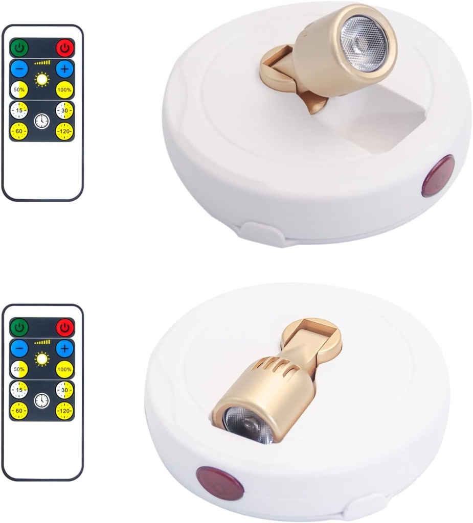 Wireless Battery Operated Spotlights with Remote Control for Artwork and Plant Display