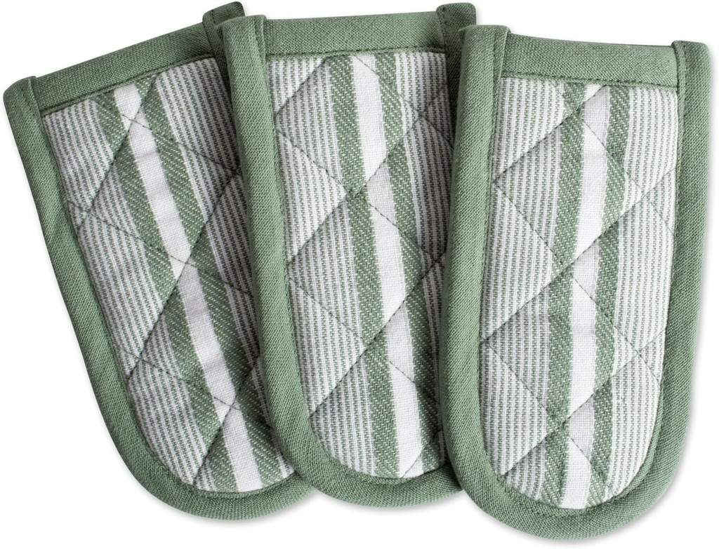 DII Artichoke Green Double Strip Chef Kitchen Cooking & Baking Pan Handle Set, 6x3, 3 Piece Collection