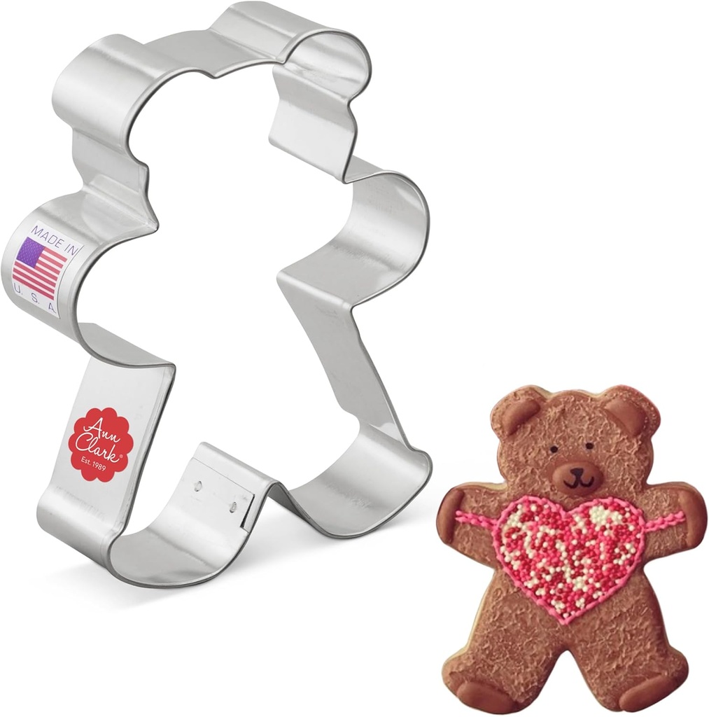 4.25" Teddy Bear Cookie Cutter - Ann Clark USA-Made Cutters