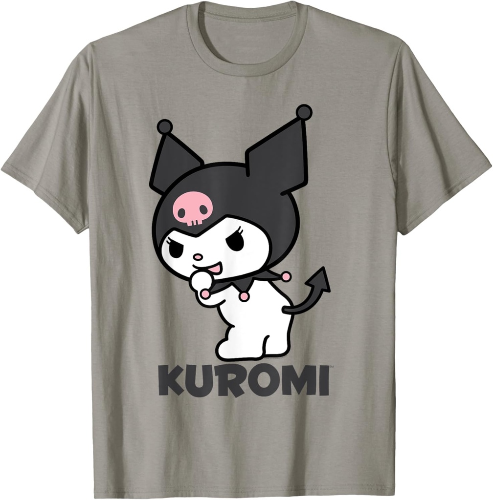 Kuromi Backside Logo Graphic Tee Shirt - Official Sanrio Merchandise