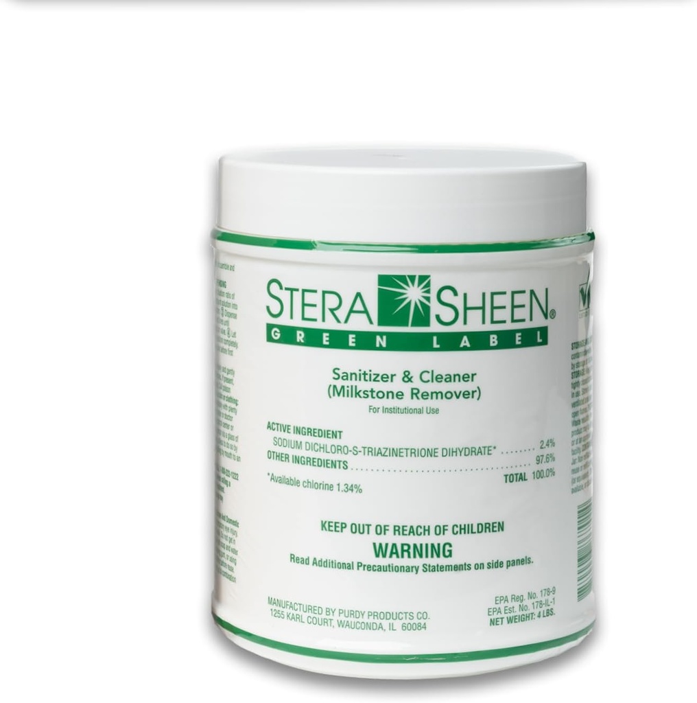 Purdy Products Stera-Sheen Green Label Sanitizer - 4 lb Jar