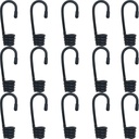 15PCS 3/8 Inch Plastic-Coated Spiral Wire Hooks for Elastic Rope Strapping Tape - Cord Hooks End Kit