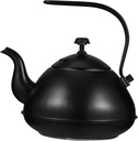Collapsible Gooseneck Electric Kettle with Infuser - Stainless Steel Black - Instant Tea Maker - Smart Water Dispenser