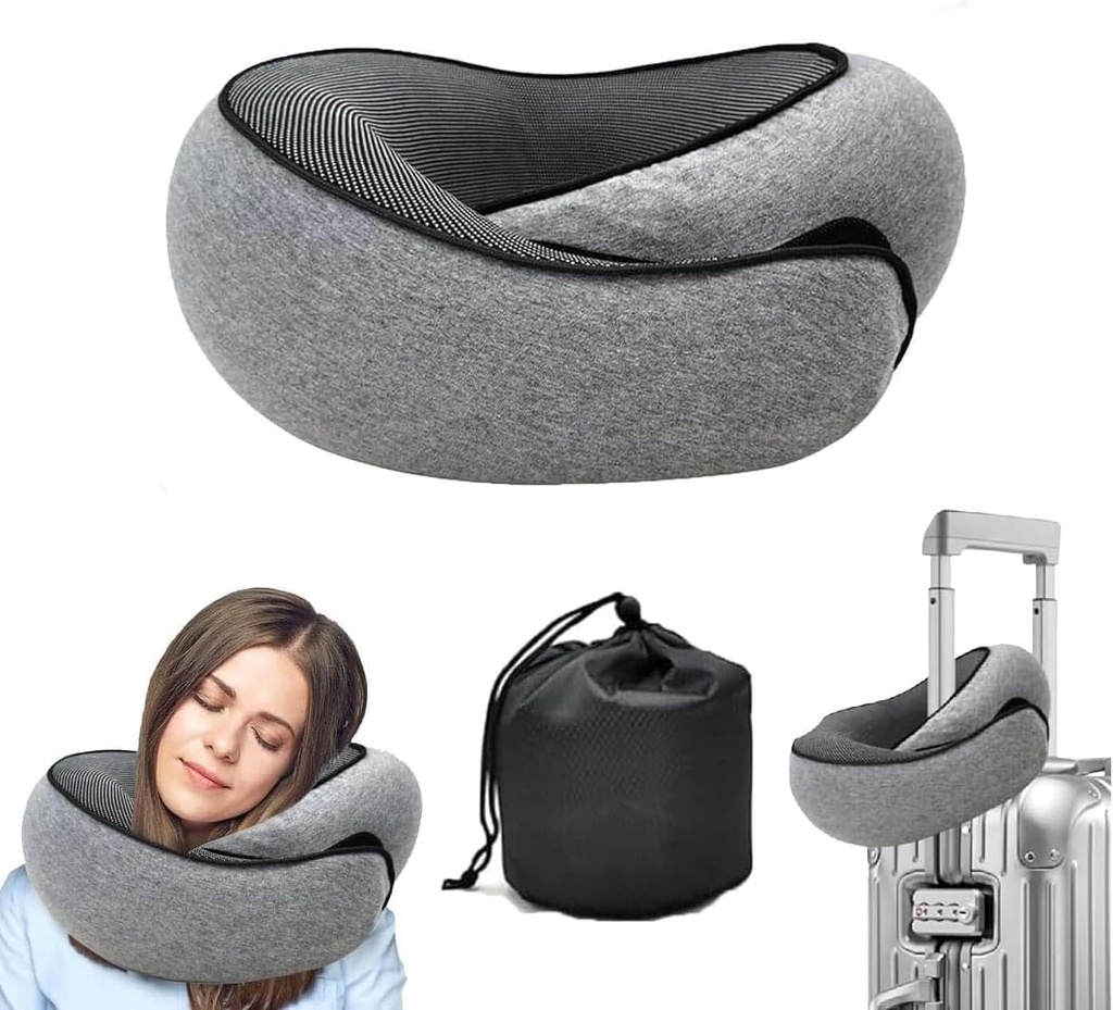 2024 New Memory Foam Travel Neck Pillow for Airplanes, Offices, and Cars - WEERSHUN