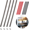 4 Pack Heat Resistant Silicone Oven Rack Shields - 14 inches Long Edge Protectors - Protect Against Burns and Scars - Grey