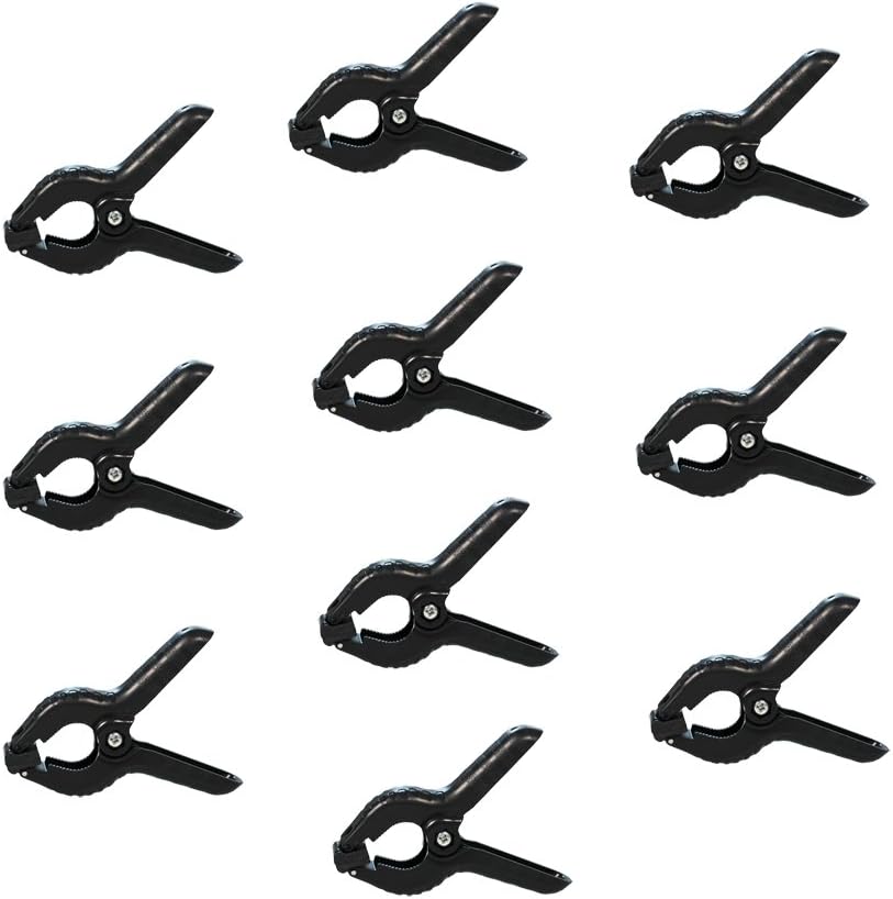 Foto&Tech 10-Pack of Heavy Duty 4.5 Inch Muslin Clamps for Photography Studios with Velvet Bag