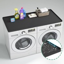 Waterproof Silicone Washer and Dryer Cover Set, Non-Slip Protectors for Laundry Room, 51.2'' x 25.6'', Black